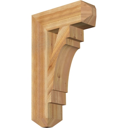 Merced Craftsman Rough Sawn Bracket, Western Red Cedar, 6W X 20D X 32H